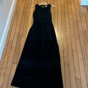 Black velvet dress